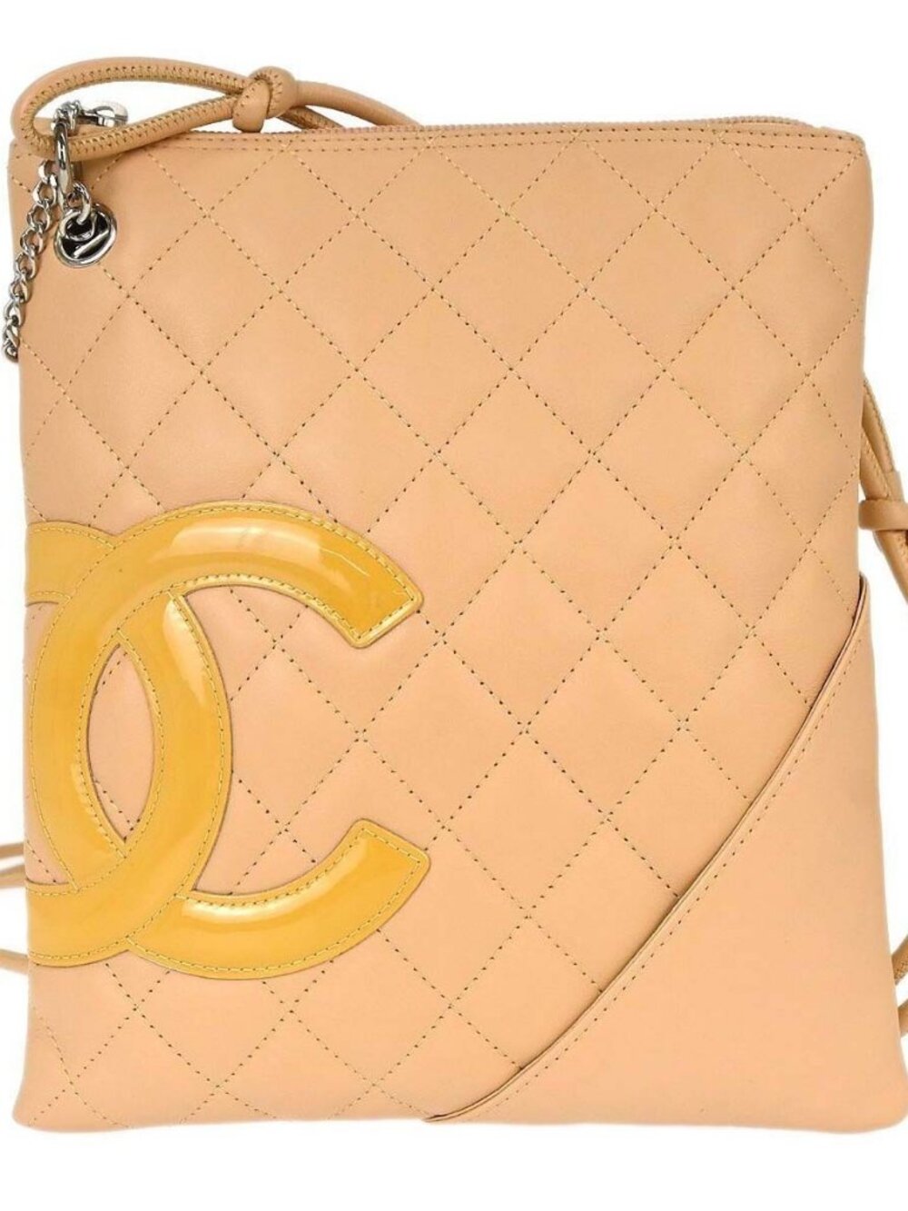 Chanel Beige Calfskin Cambon Ligne Shoulder Bag 197261